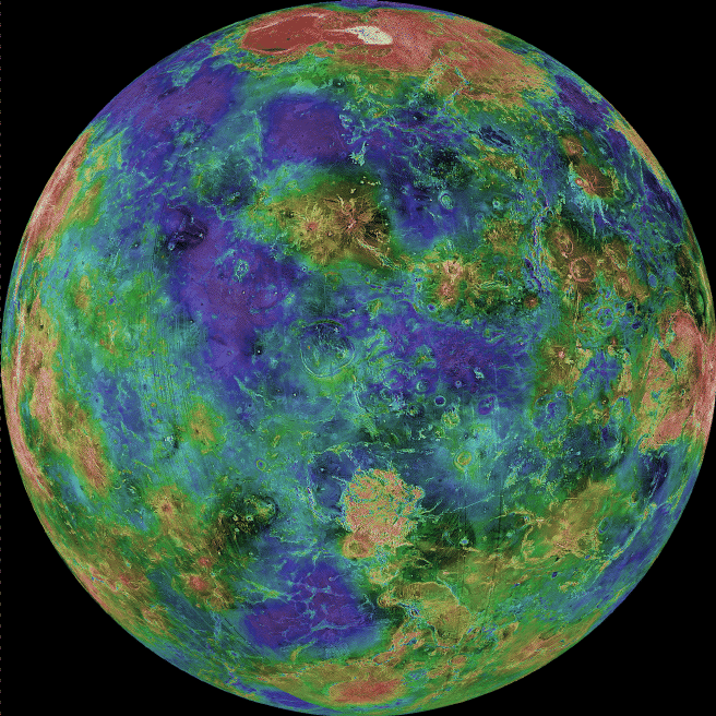 A 3D-s Vénusz felszíne